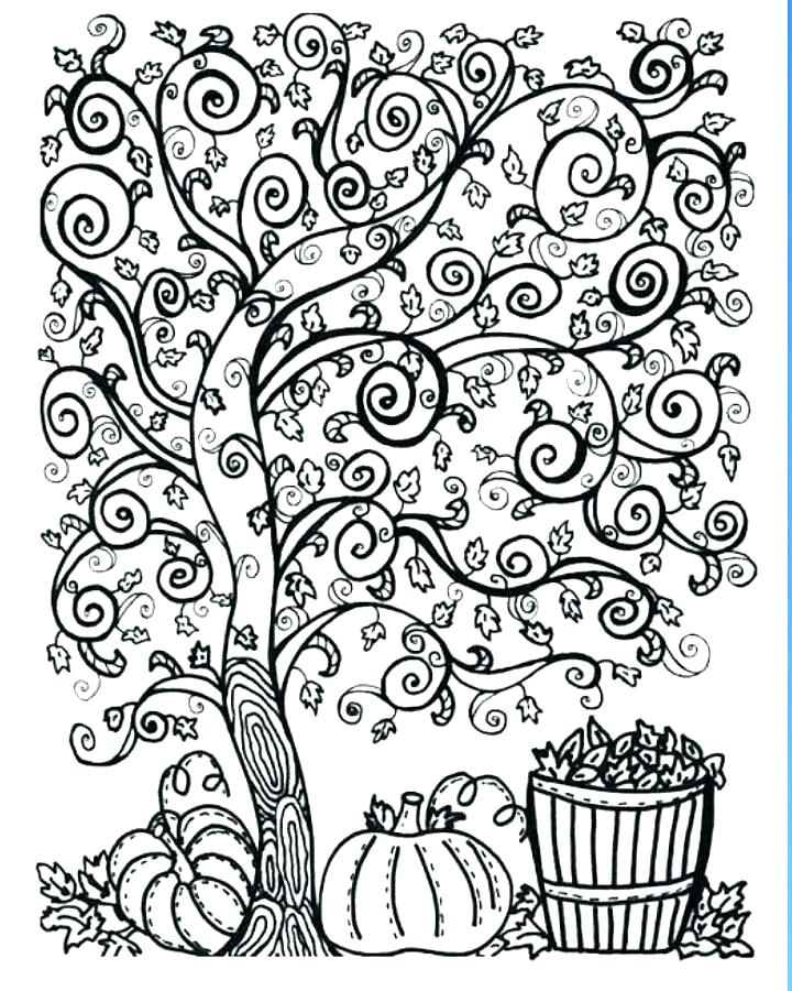 720x900 Beautiful Fall Coloring Pages Free Printable Or Adult Coloring