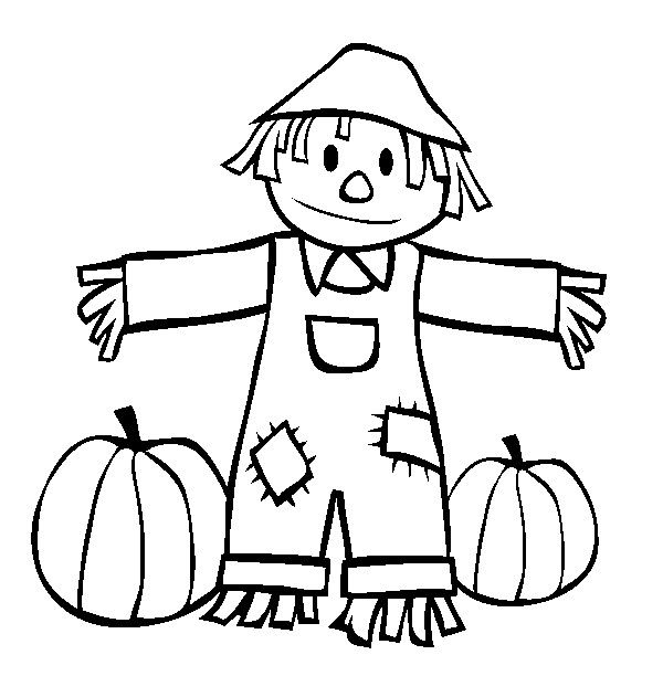 Scarecrow Pictures To Colour Fall Scarecrow Coloring Pages Color 600x612 Scarecrow Pictures To Colour Fall Scarecrow Coloring Pages Color