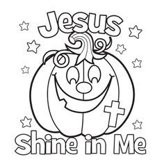 236x236 Jesus Shine In Me Coloring Picture . For Halloween . Back