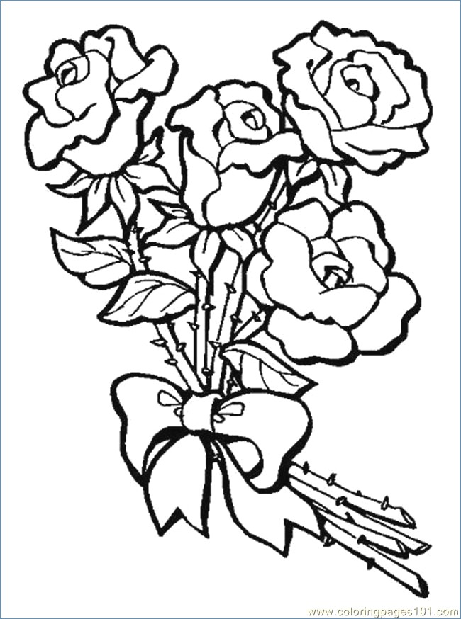 650x874 Flower Coloring Pages For Kids Printable