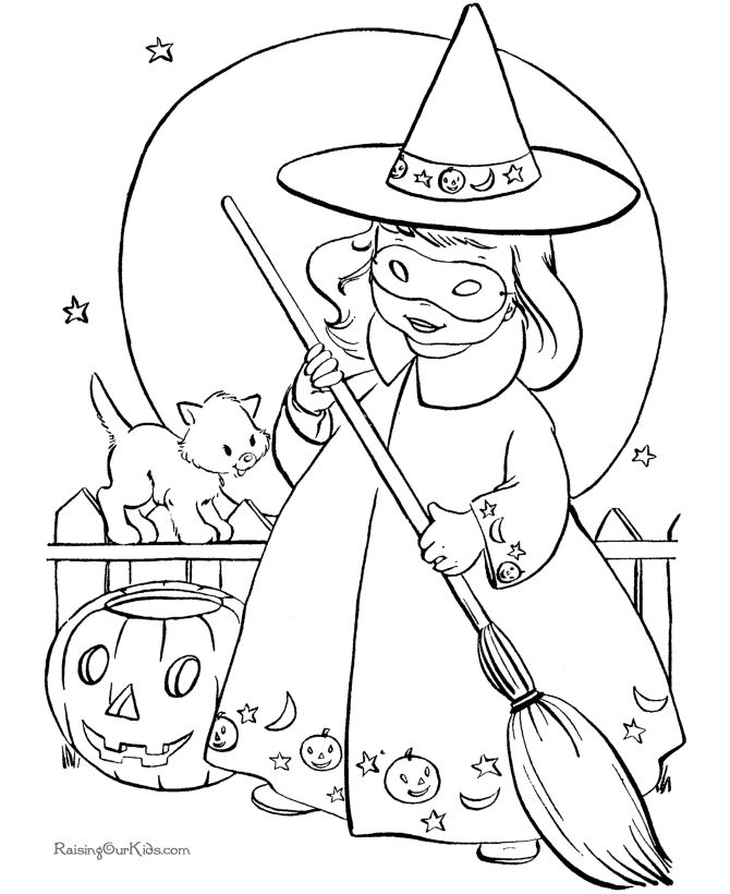 Fall Halloween Coloring Pages