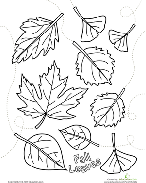 301x377 Autumn Leaves Coloring Page Fall Preschool, Worksheets And Autumn