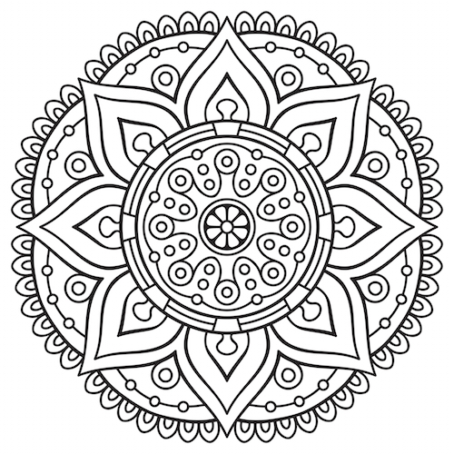 500x500 Mandala Coloring Pages