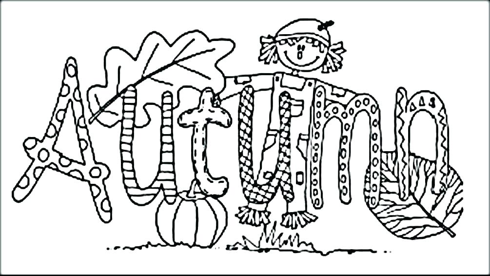 1005x566 Printable Autumn Coloring Pages Scarecrow Colouring Page 3