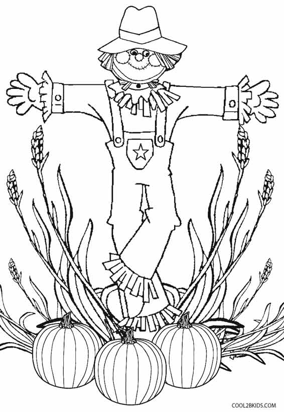 566x820 Printable Scarecrow Coloring Pages For Kids Cool2bkids