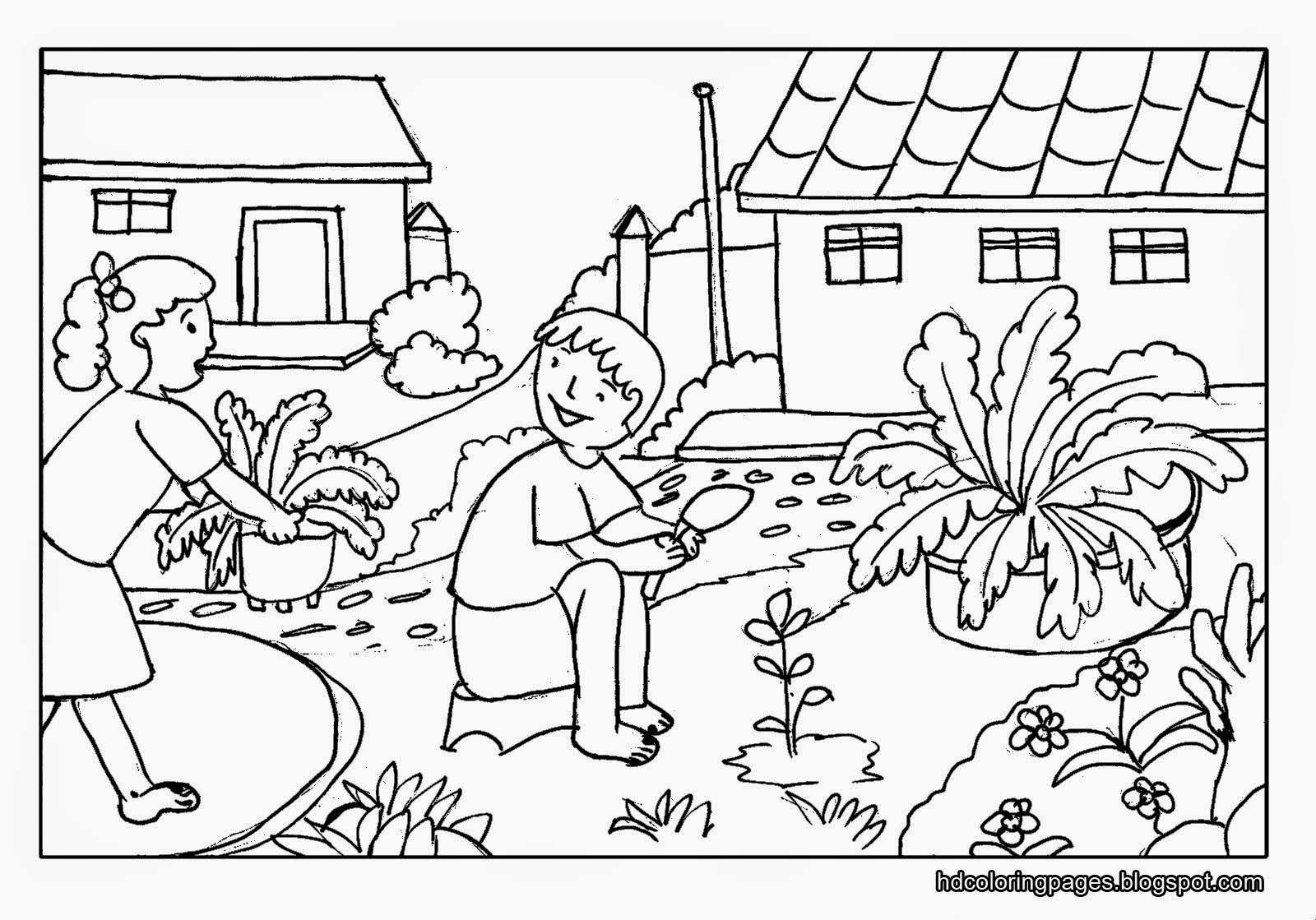 Coloring Pages Scene Fall Picturesque Farm 1600x1119 Coloring Pages Scene Fall Picturesque Farm