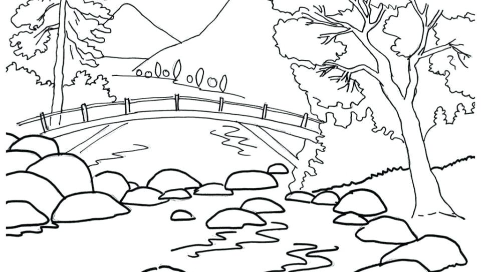 960x544 Scenery Coloring Pages