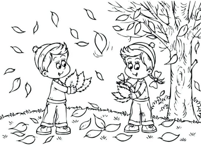 678x501 Coloring Pages Autumn Season Coloring Page