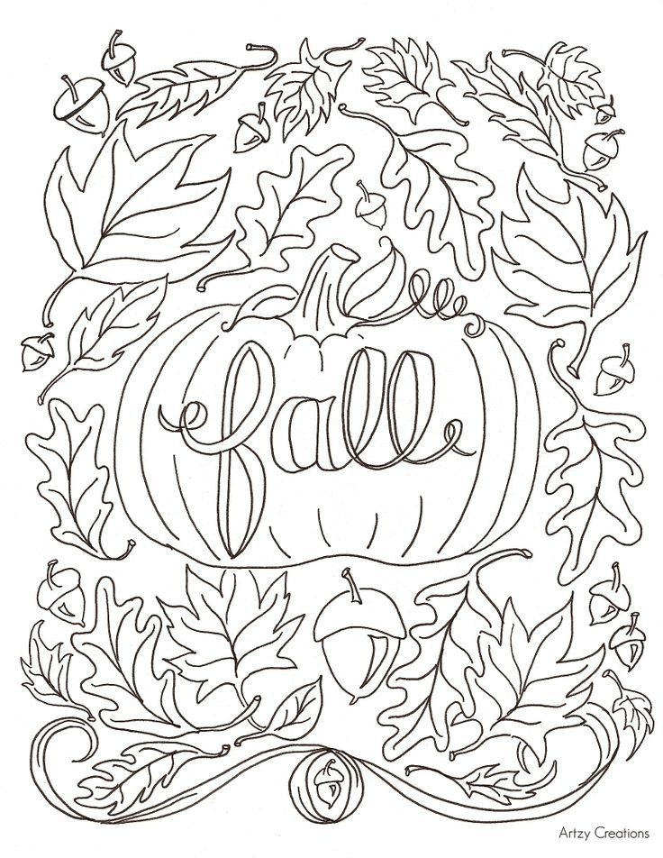 Fall Coloring Sheet 736x952 Fall Coloring Sheet