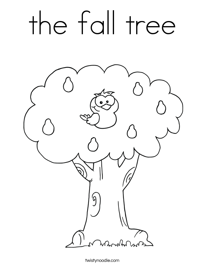The Fall Tree Coloring Page 685x886 The Fall Tree Coloring Page