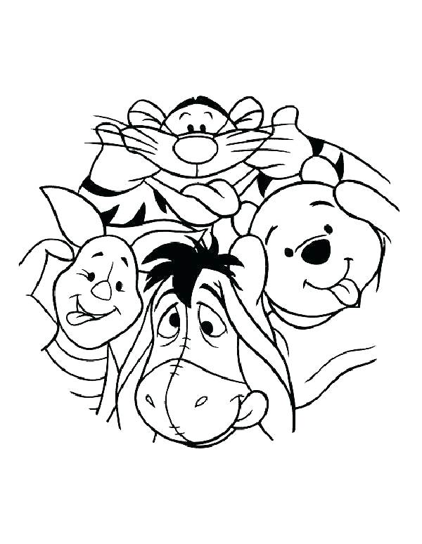 600x774 Winnie The Pooh Characters Coloring Pages The Pooh And Friends