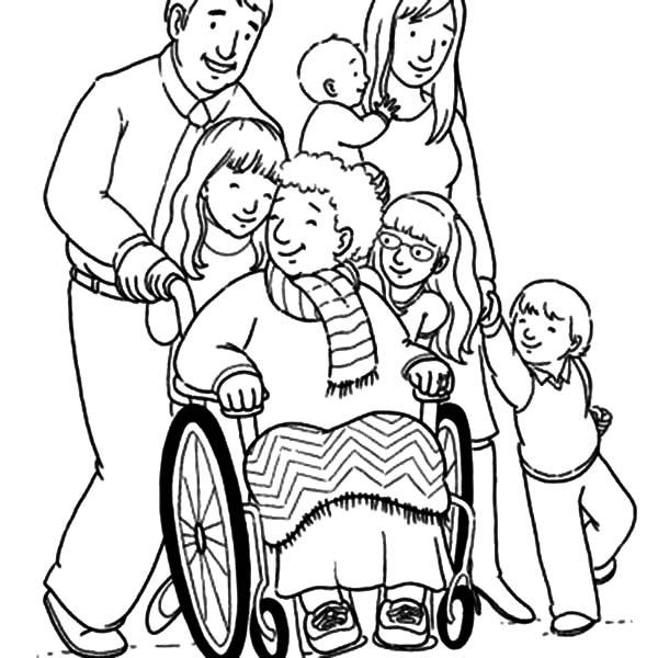 Grandmother And Her Big Family Coloring Pages Color Luna 600x600 Grandmother And Her Big Family Coloring Pages Color Luna