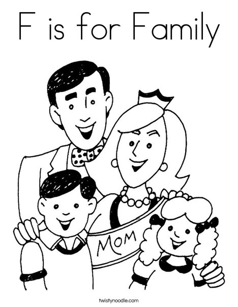 F Is For Family Coloring Page 468x605 F Is For Family Coloring Page