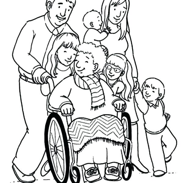 600x600 Family Coloring Pages Family Coloring Page Medium Size Of Family