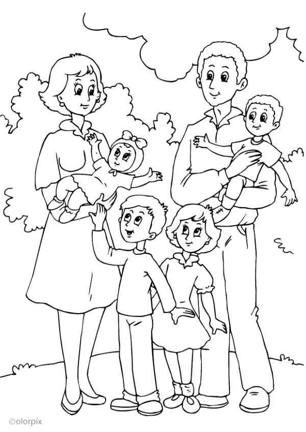 600x846 Family Coloring Pictures Family Coloring Page New Family Coloring