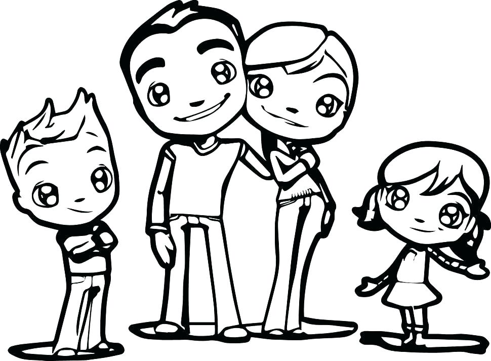 Family Picture Coloring Proud Family Coloring Pages Family 970x713 Family Picture Coloring Proud Family Coloring Pages Family