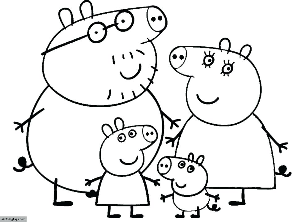 Peppa Pig Coloring Pages Easter Pig And Family Coloring Page 990x718 Peppa Pig Coloring Pages Easter Pig And Family Coloring Page