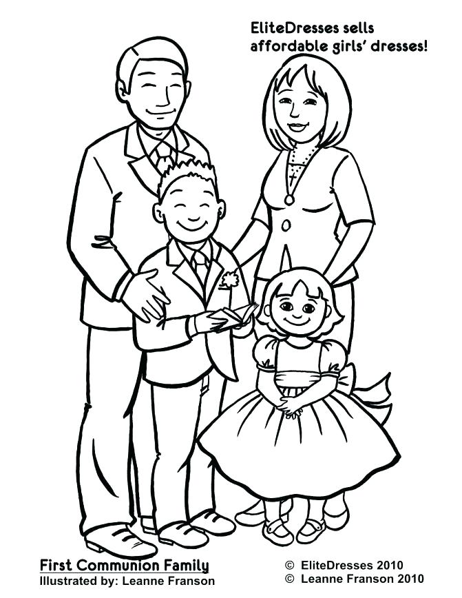 671x868 Coloring Pages Of Families Holy Family Coloring Pages Family