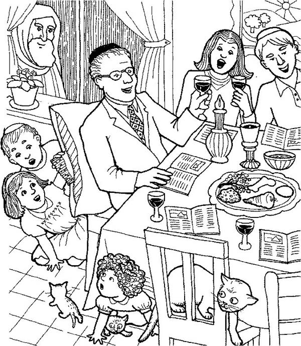 Family Dinner Coloring Pages at GetColorings.com | Free printable ...