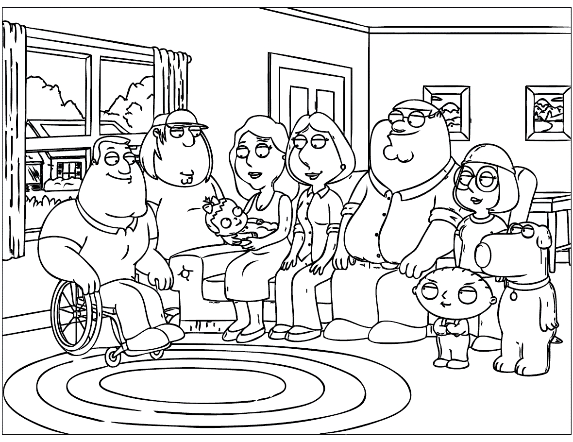 Family Guy Coloring Pages at GetColorings.com | Free printable ...