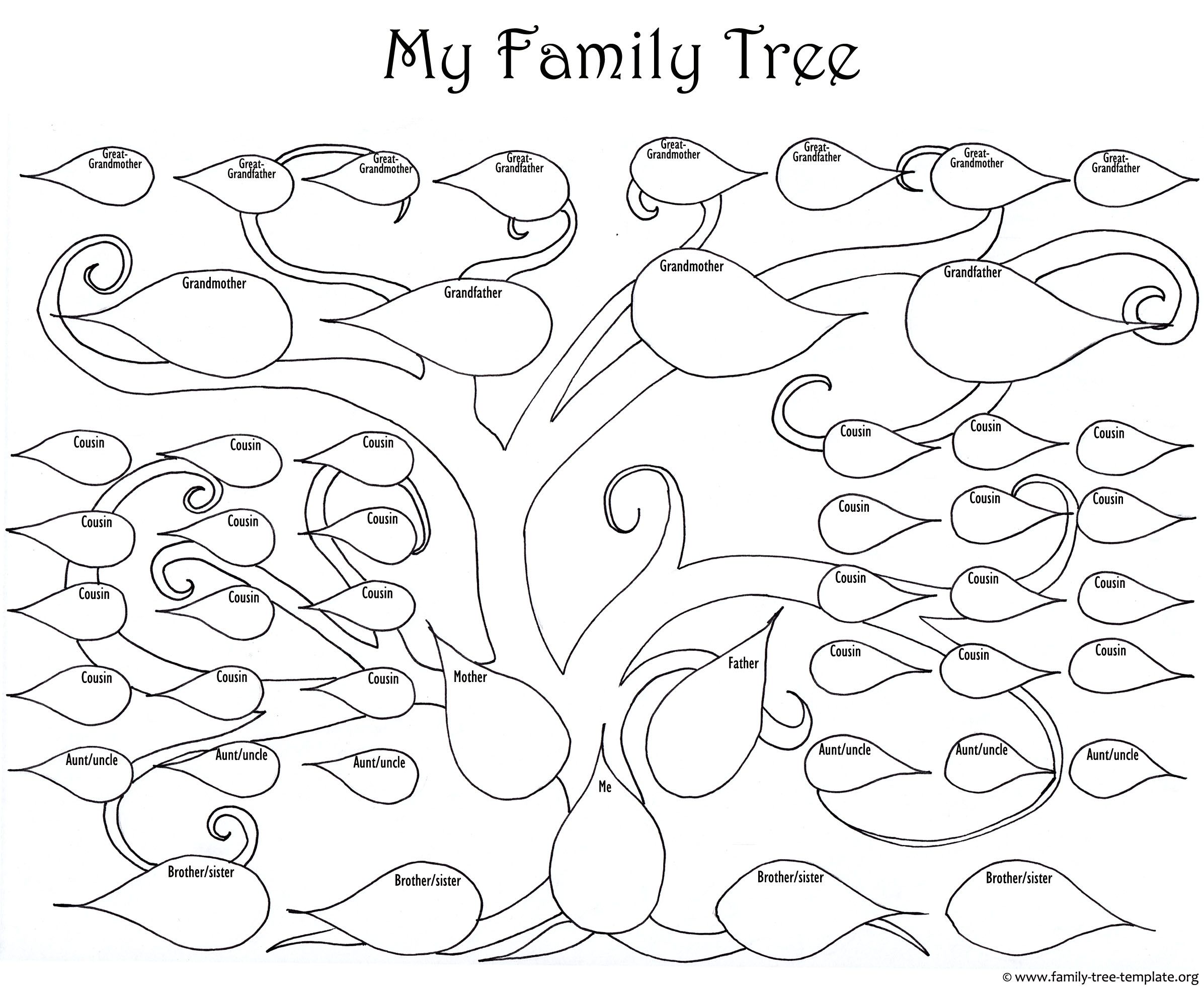 The Big Printable Family Tree As A Fun Coloring Page For Kids 2393x1969 The Big Printable Family Tree As A Fun Coloring Page For Kids