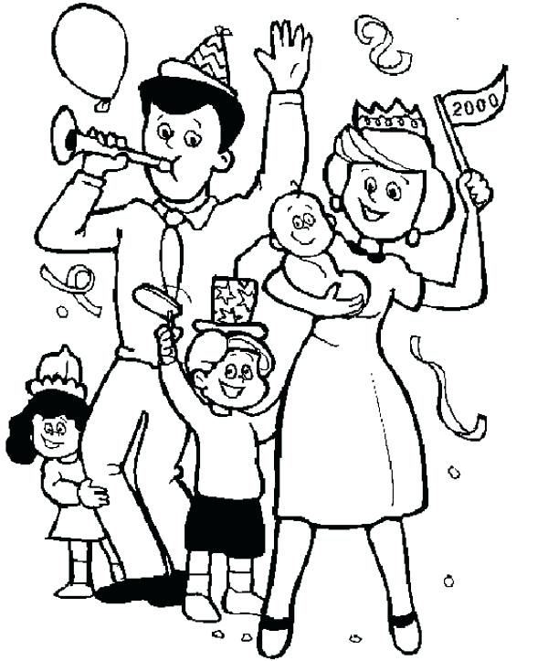 Coloring Pages Family Family Held A Party Coloring Page Coloring 600x723 Coloring Pages Family Family Held A Party Coloring Page Coloring