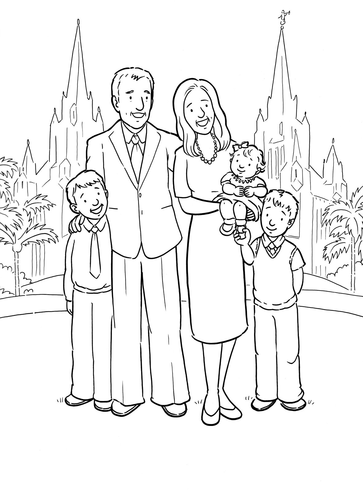 Family Picture Coloring Page