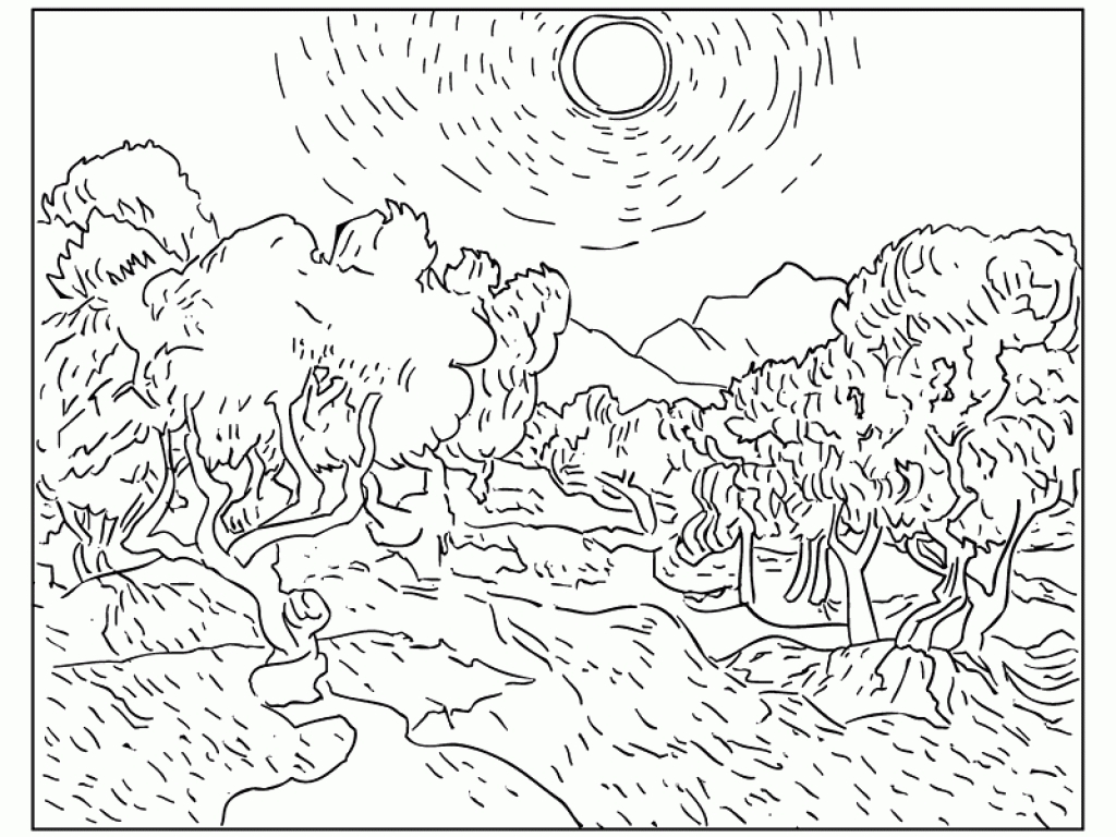 Famous Artwork Coloring Pages at GetColorings.com | Free printable ...