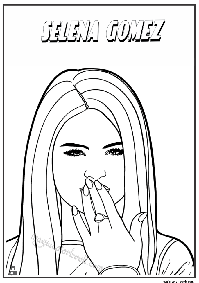 Famous People Coloring Pages Selena Gomez 685x975 Famous People Coloring Pages Selena Gomez