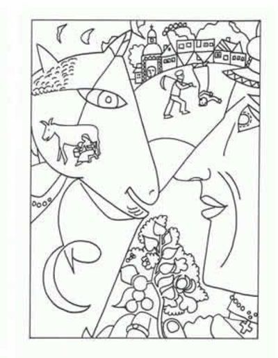 Marc Chagall Coloring Pages Famous Artist Coloring Pages 400x515 Marc Chagall Coloring Pages Famous Artist Coloring Pages