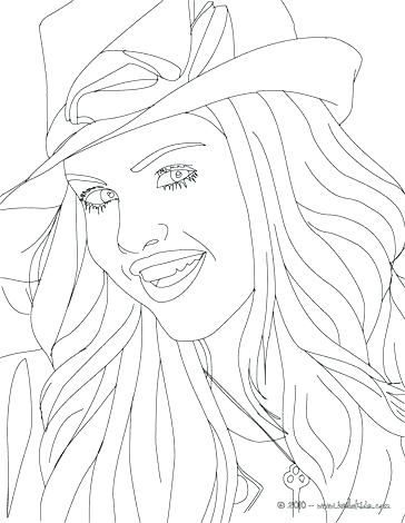 364x470 Demi Lovato Coloring Pages Coloring Page Actress With Hat Close Up