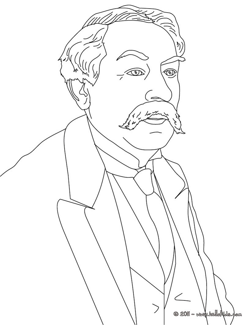 820x1060 Famous French People Coloring Pages