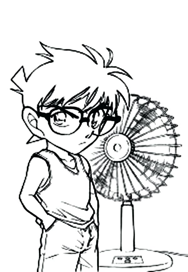 Detective Conan Coloring Pages 600x866 Detective Conan Coloring Pages