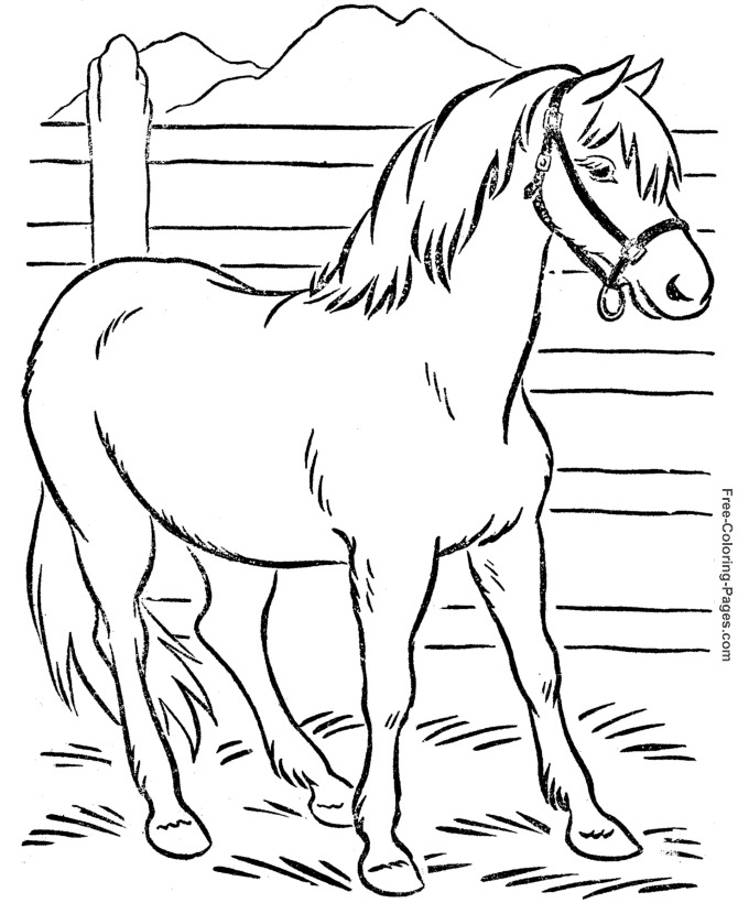 Printable Coloring Pages For Kids Horses World Of Printable 670x820 Printable Coloring Pages For Kids Horses World Of Printable
