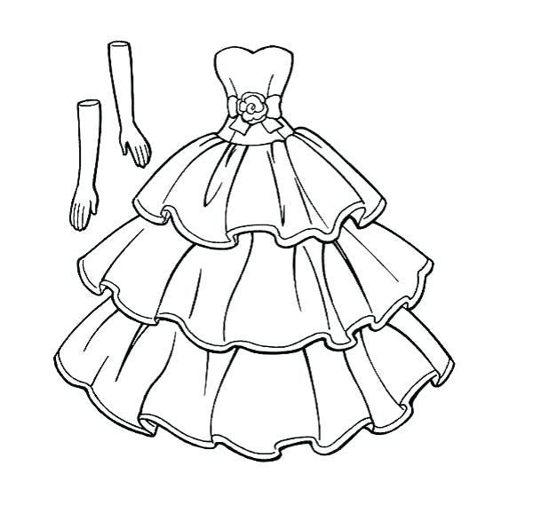 600x569 Coloring Page Fancy Dresses Barbie Dress Up Pages Wedding Sheets