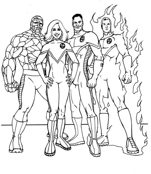 Coloring Pages Fantastic Four 612x705 Coloring Pages Fantastic Four