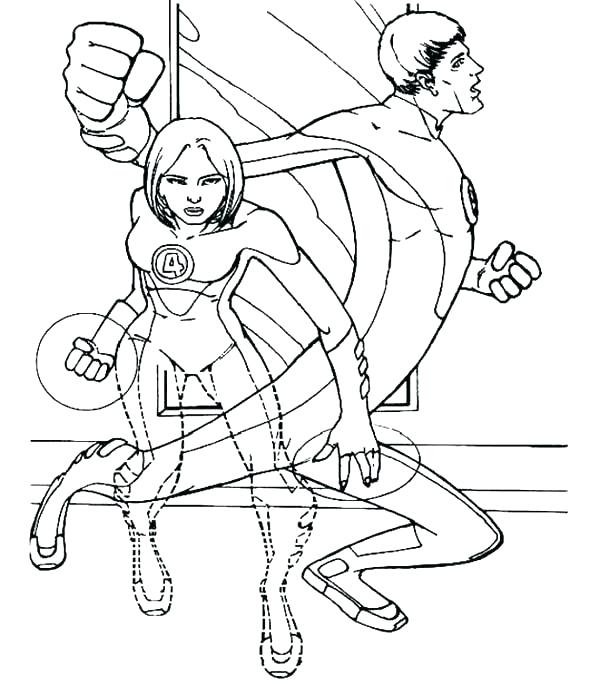 600x686 Fantastic Four Coloring Pages Fantastic Four Coloring Pages