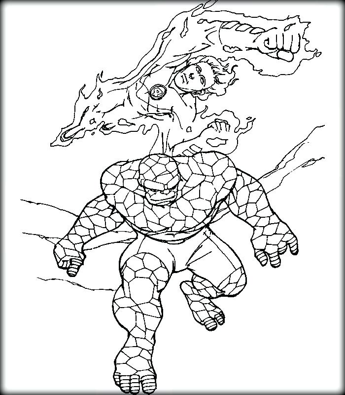 700x800 Fantastic Four Coloring Pages Top Free Fantastic Four Printable