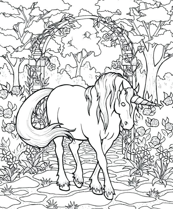 580x700 Unicorns Coloring Page Mythical Creatures Fantasy Animals
