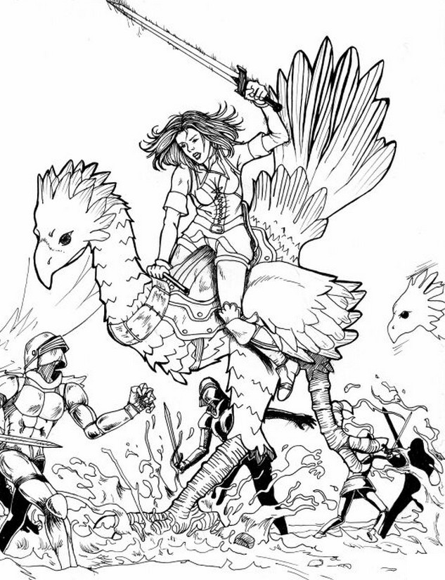 633x825 Coloring Pages Final Fantasy Drawing