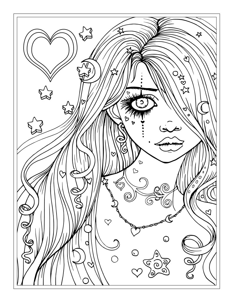 Female Coloring Pages Worry Free Fantasy Girl Page By Molly 791x1024 Female Coloring Pages Worry Free Fantasy Girl Page By Molly