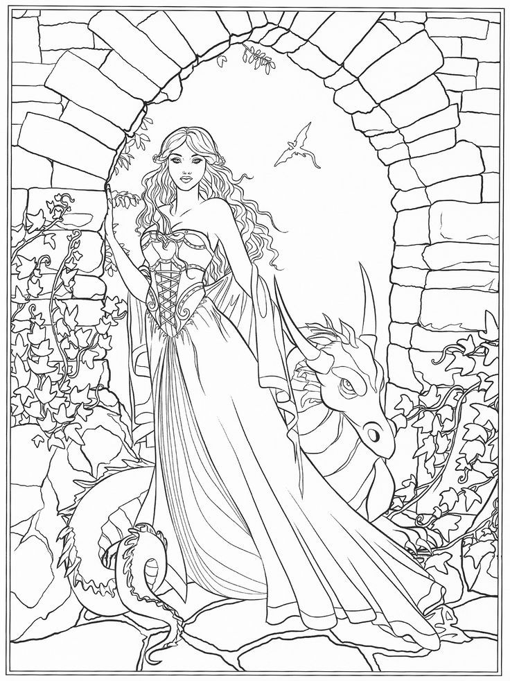 Image Result For Free Fantasy Coloring Pages For Grown Ups 736x982 Image Result For Free Fantasy Coloring Pages For Grown Ups