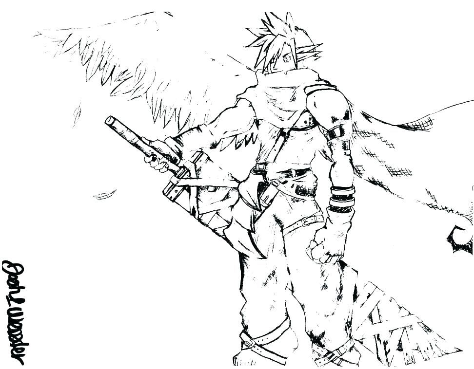 Final Fantasy Coloring Pages 972x758 Final Fantasy Coloring Pages