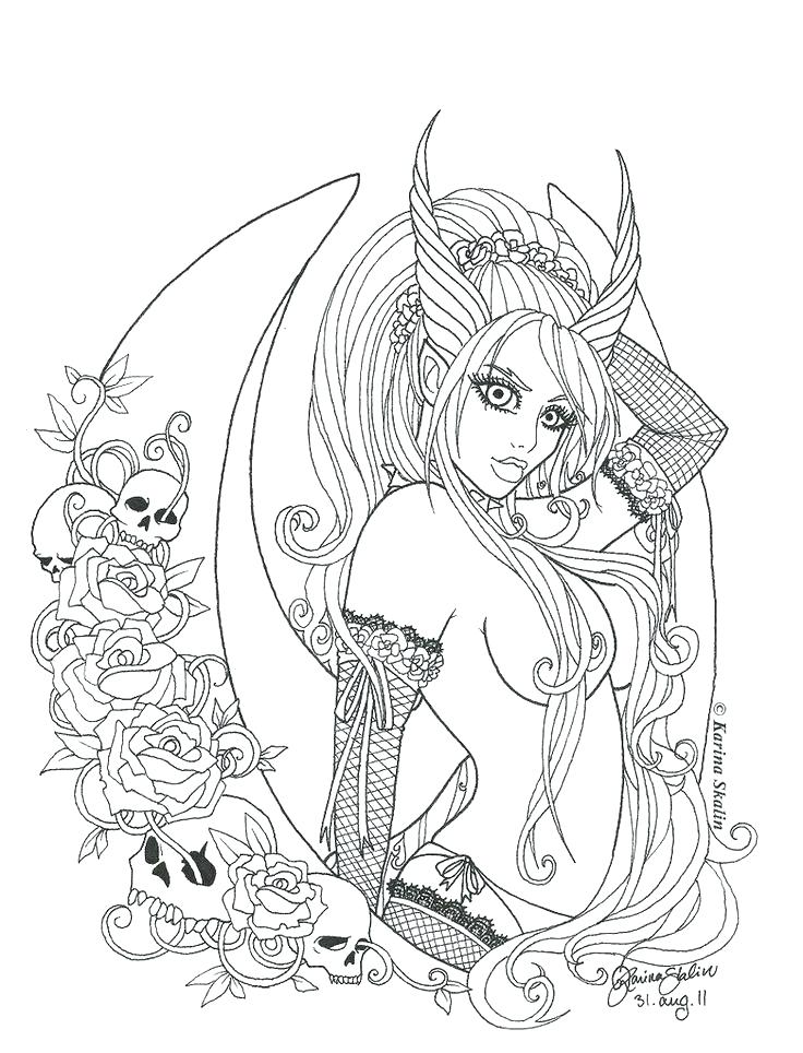 Free Fairy Coloring Pages For Adults 736x964 Free Fairy Coloring Pages For Adults