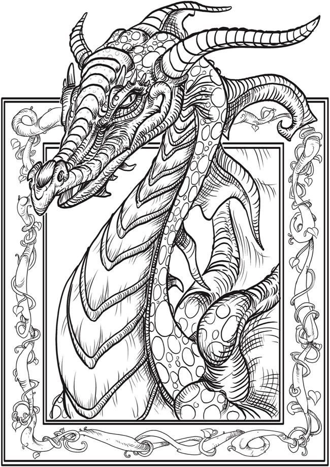 Fantasy Dragon Coloring Pages