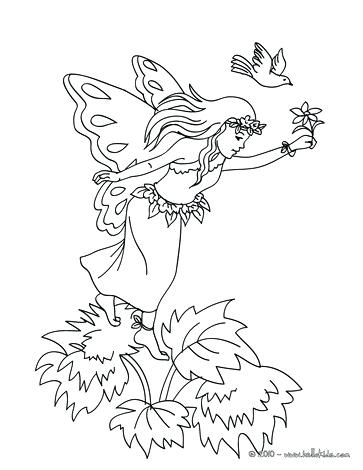 Flute Coloring Pages Fairy In The Wood To Color Coloring Page 363x470 Flute Coloring Pages Fairy In The Wood To Color Coloring Page