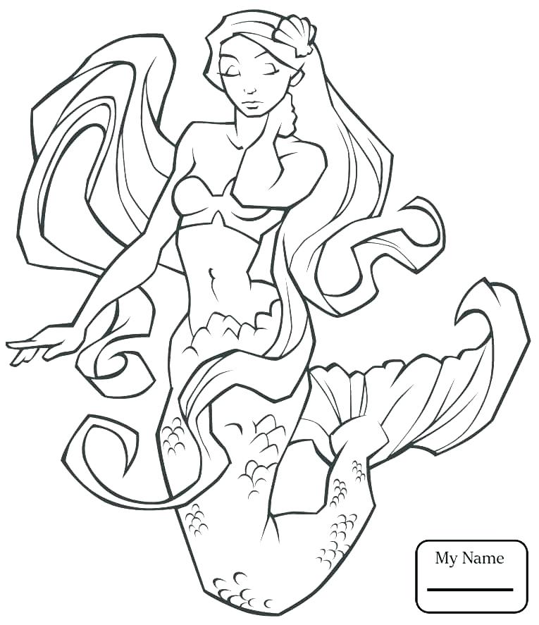 Cute Mermaid Coloring Pages 765x887 Cute Mermaid Coloring Pages