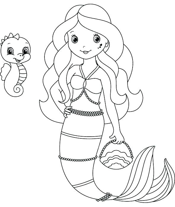 Barbie Color Hair Style Kids Coloring Mermaid Coloring Pages 590x700 Barbie Color Hair Style Kids Coloring Mermaid Coloring Pages