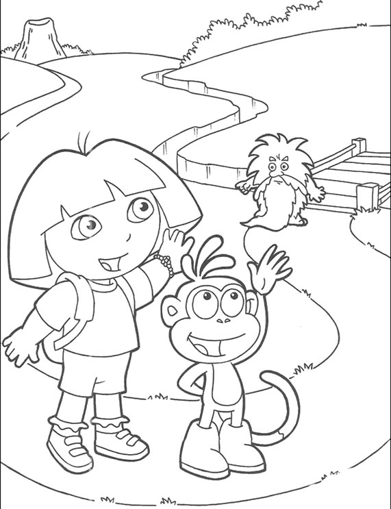 571x743 Dora Farewell Coloring Pages Coloring Pages Adult