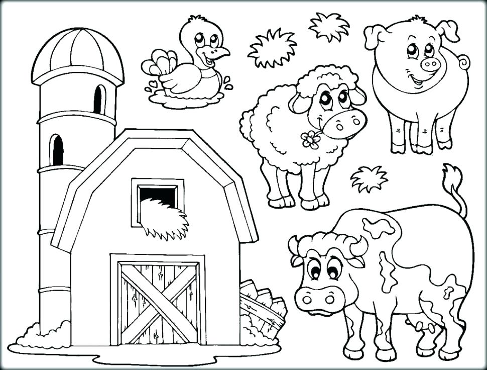 970x736 Baby Farm Animal Coloring Pages
